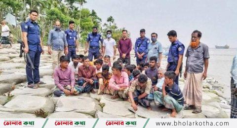 ভোলায় ১৮ জেলেকে জরিমানা