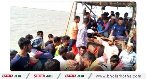 বিপুল ইলিশ-জালসহ ৫২ জেলে আটক