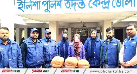 ১৯ কেজি গাঁজাসহ মহিলা মাদক কারবারি আটক