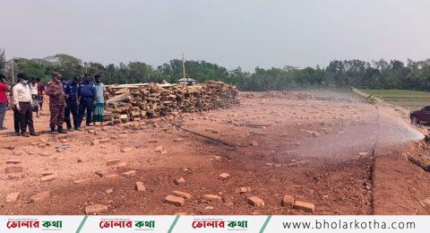 মনপুরায় ২ ইটভাটার জরিমানা