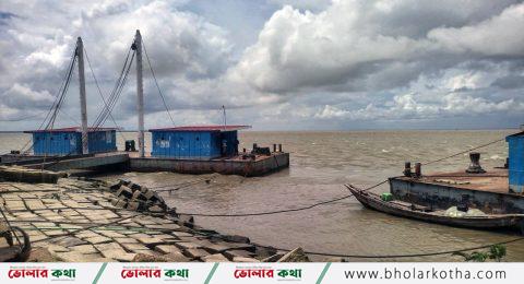 ভোলার ১৬ রুটে নৌ-চলাচল বন্ধ