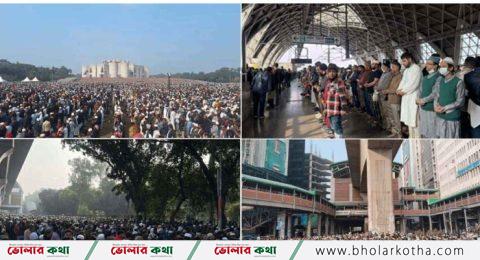 স্মরণকালের রেকর্ড মানুষের অংশগ্রহণ খালেদা জিয়ার জানাজায়